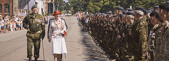 HM Dronning Magrethe og CHV ved parade