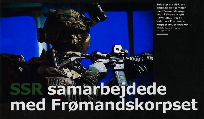 Soldater fra SSR samarbejdede tæt sammen med Frømandskorpset på Øvelse Night Hawk 2018. Forsvarets Fototjeneste.
